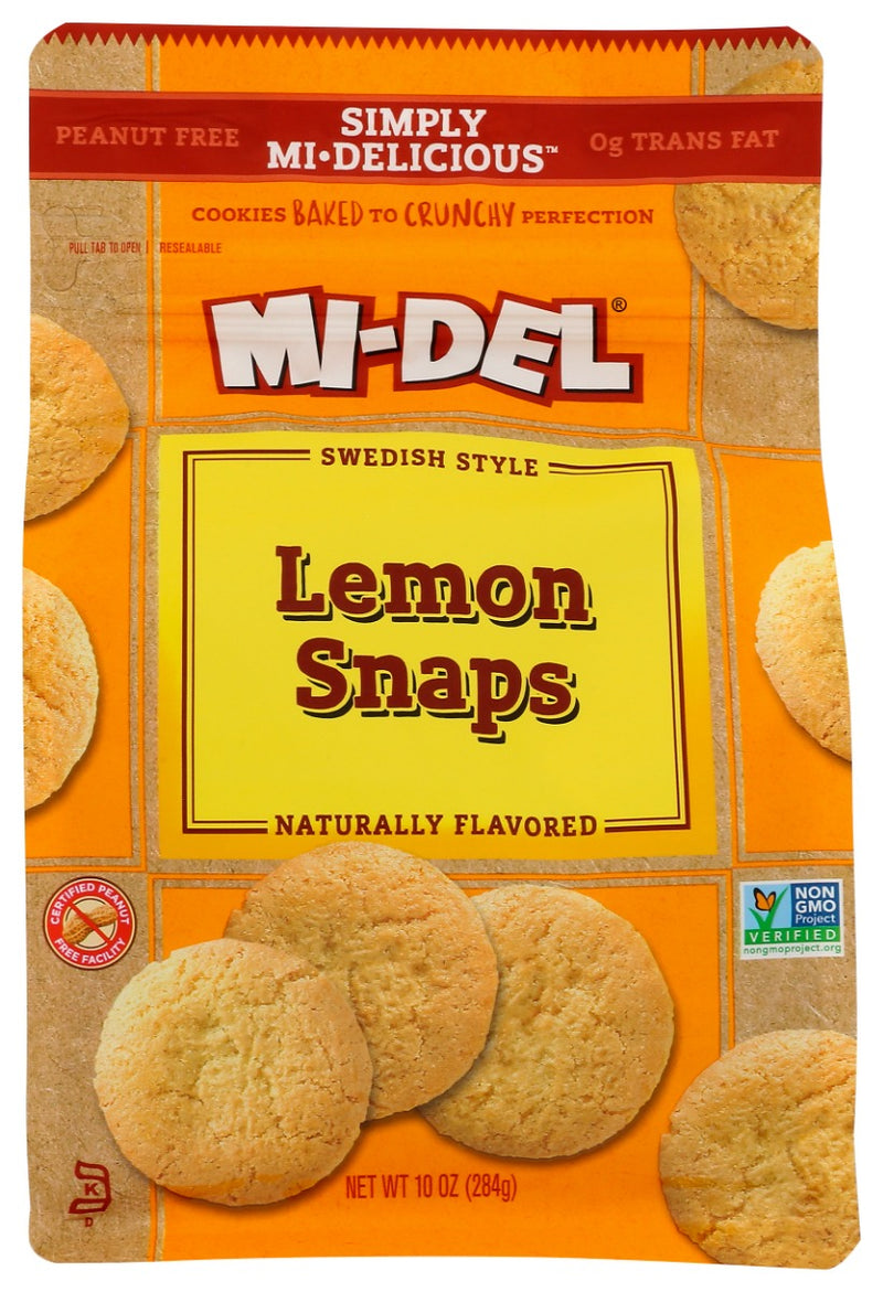 MI-DEL's Lemon Snaps' recipe combines just the right amount of real lemon flavor and is baked to a crisp, snappy perfection “ the result “ cookies bursting with a refreshing flavor that lemon cookie aficionados will love!