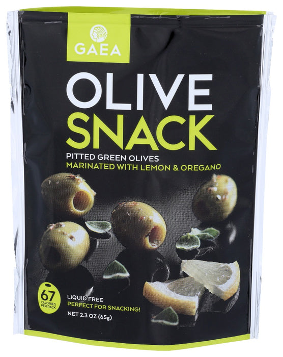 GAEA NORTH AMERICA: Green Olives Marinated With Lemon and Oregano, 2.3 oz