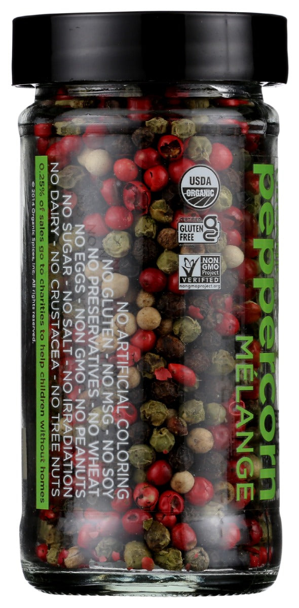 SPICELY ORGANICS: Organic Peppercorn Melange Jar, 1.6 oz