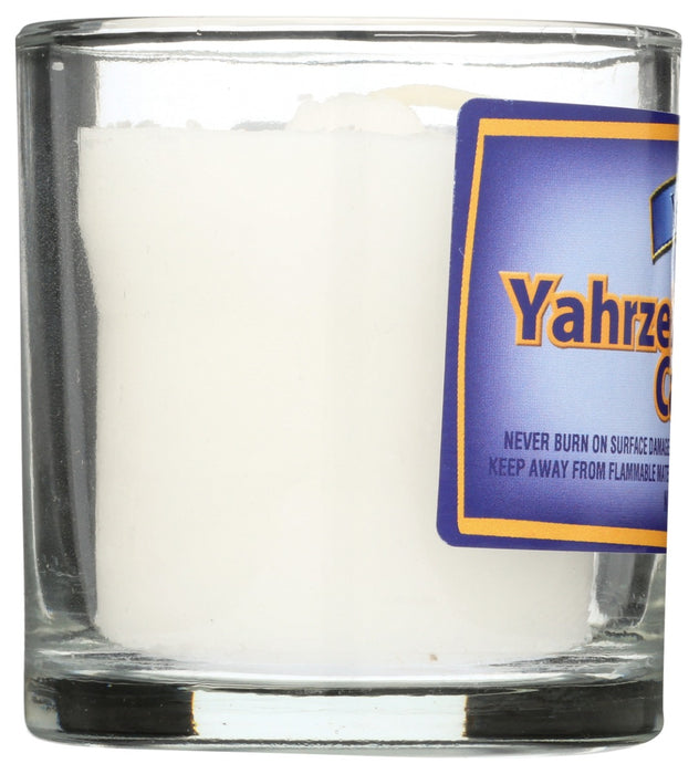 YEHUDA: Yahrzeit Memorial Candle Glass Tumbler, 1 ct