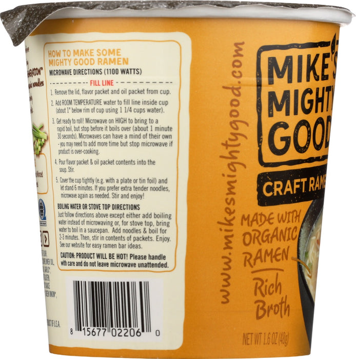 MIKES MIGHTY GOOD: Chicken Flavor Ramen Noodle Soup Cup, 1.6 oz