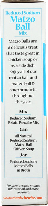 MANISCHEWITZ: Reduced Sodium Matzo Ball Mix, 5 oz