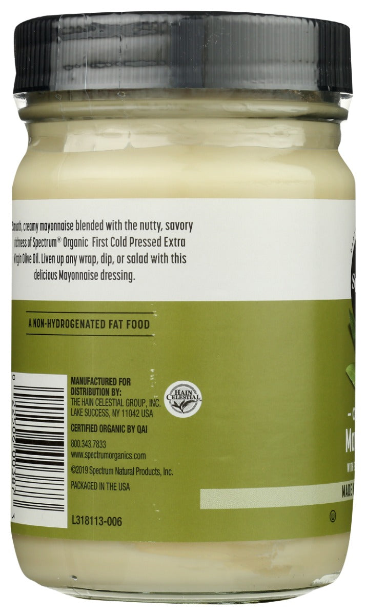 SPECTRUM NATURALS: Organic Mayonnaise with Olive Oil, 12 oz