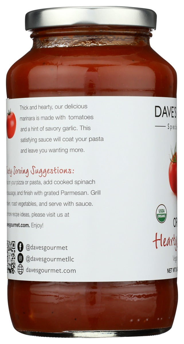 DAVES GOURMET: Organic Hearty Marinara, 24 oz