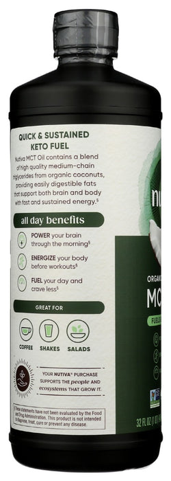 NUTIVA: Organic MCT Oil, 32 oz