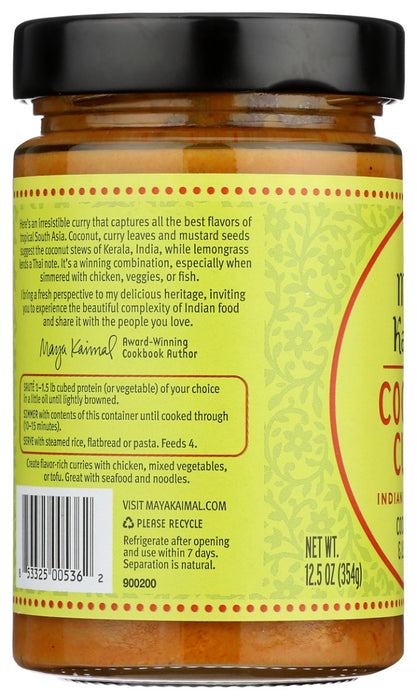 MAYA KAIMAL: Coconut Curry Indian Simmer Sauce, 12.5 oz