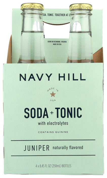 NAVY HILL: Juniper Soda Tonic 4Pk, 33.8 fo