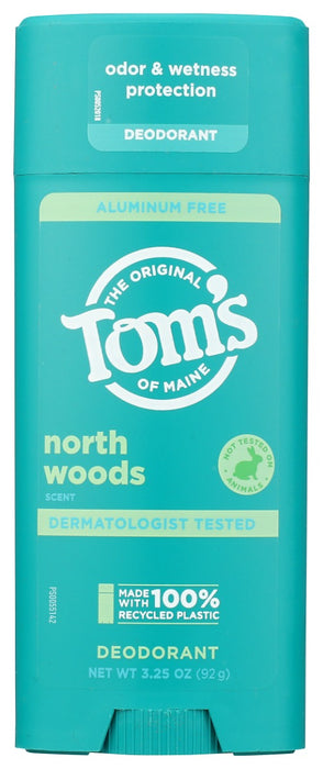 TOMS OF MAINE: North Woods Deodorant Stick, 3.25 oz