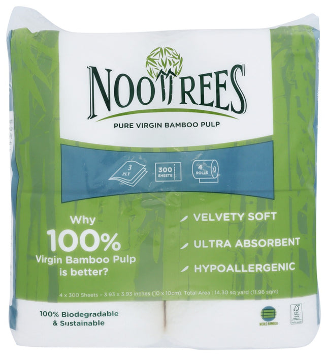 NOOTREES: Bamboo Toilet Tissue 300 Sheets 4 Rolls, 1 ea