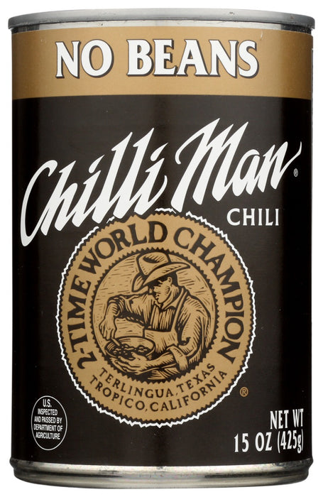 CHILLI MAN: No Beans Chili, 15 oz