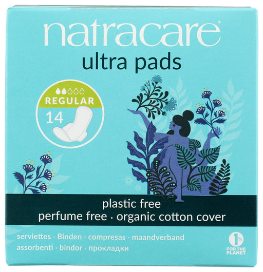 Natural slim fitting pads with wings to help you manage your period. Ultra absorbent and thin pads with wings and an absorbency suitable for light flow or towards the end of your period. Ultra regular pads come individually wrapped so are easily carried around when you are out and about.
