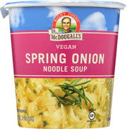 We love this crisp, delicious Spring Onion Noodle Soup. This vegan soup comes in a convenient cup to let you bring the taste of this traditional soup with you wherever you go. It's a crisp, delicious gluten-free soup pairs rice noodles with a lightly delicious vegan broth to bring you a cup of instant noodles that satisfy. Eat alone or alongside a green salad for a wholesome plant-based meal. 