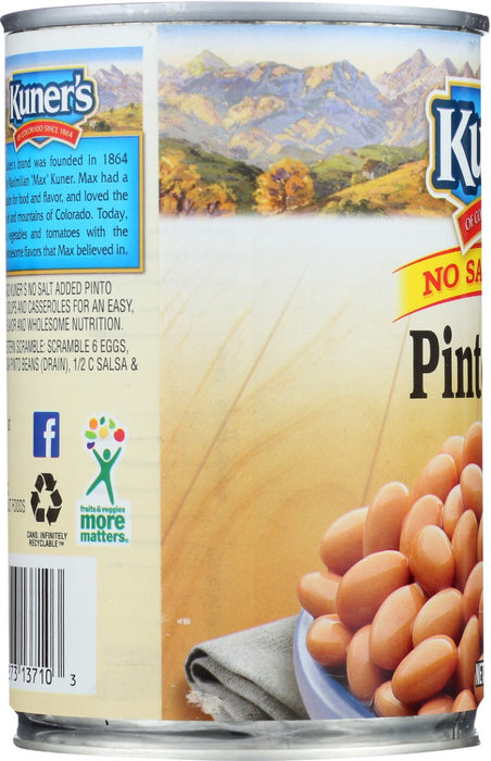 KUNERS: Pinto Beans No Salt Added, 15.5 oz