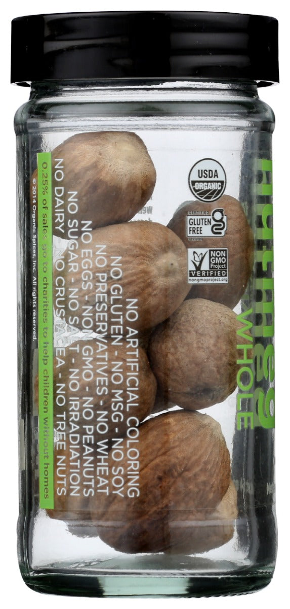 SPICELY ORGANICS: Organic Nutmeg Whole Jar, 1.4 oz