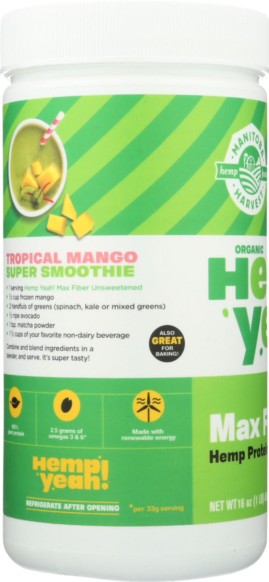 MANITOBA HARVEST: Hemp Yeah Max Fiber Unsweetened, 16 oz