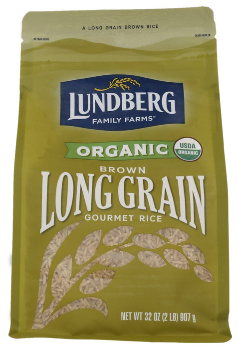 LUNDBERG: Organic Long Grain Brown Rice, 2 lb