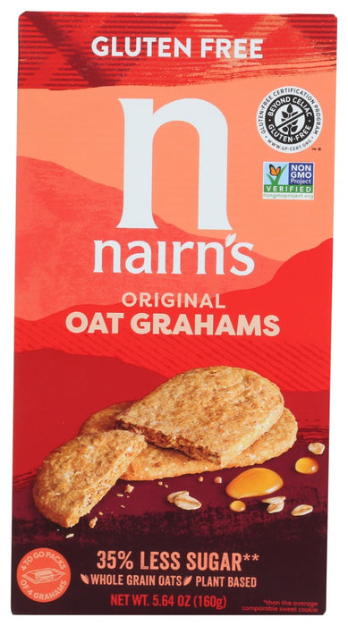 Sometimes it pays to keep it simple. Nairn's original Oat Grahams are a perfect, nostalgic pairing.  And knowing that they contain no artificial colors or flavors, are full of the goodness of whole grain oats and contain just 47 calories per biscuit means they're a perfect treat to have with a cuppa. Or  drop a handy pouch pack in your bag and take it with you when you're out and about.