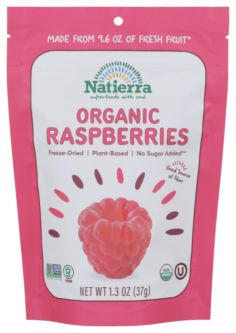 NATIERRA: Organic Freeze Dried Raspberries, 1.3 oz
