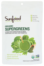 SUNFOOD SUPERFOODS: Supergreens Organic, 8 oz