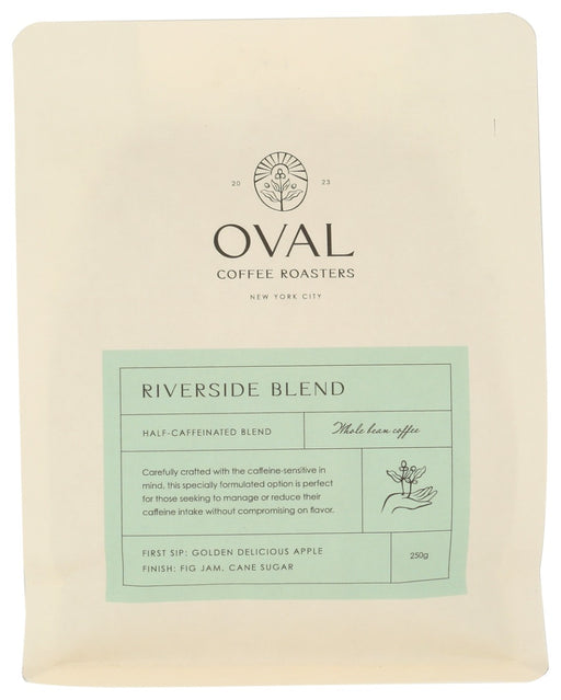 OVAL COFFEE: Riverside Blend Whole Bean Coffee, 8.82 oz