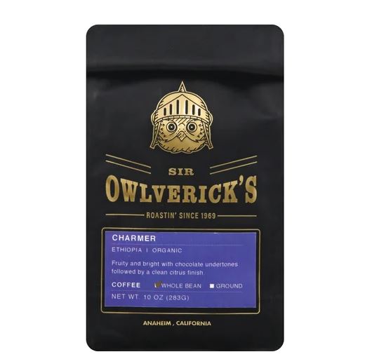 SIR OWLVERICK: Coffee Charmer Ethiopia Whole Bean Organic, 10 oz