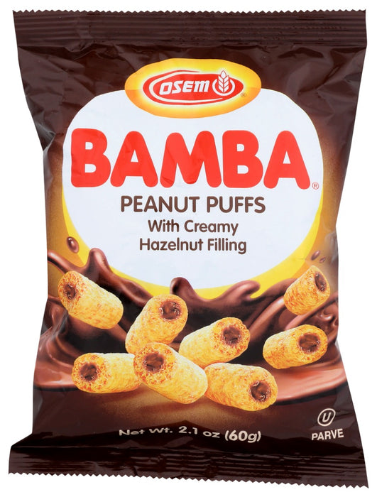 OSEM: Bamba Peanut Puffs With Creamy Hazelnut Filling, 2.1 oz