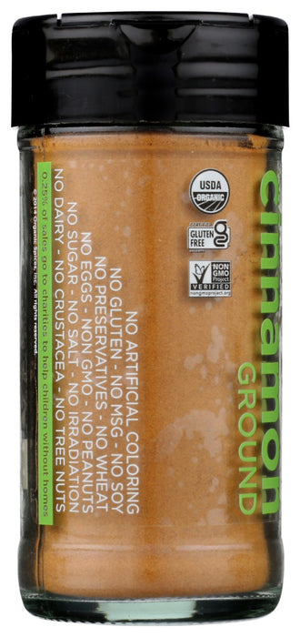 SPICELY ORGANICS: Organic Cinnamon Ground Jar, 1.4 oz