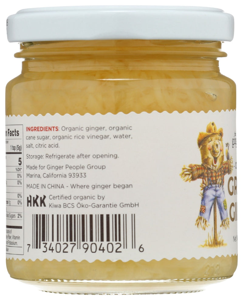 GINGER PEOPLE: Organic Grated Ginger, 6.7 oz