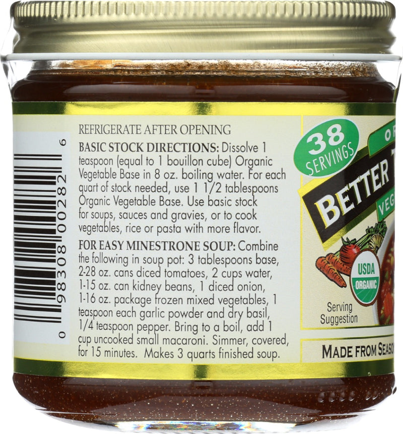 BETTER THAN BOUILLON: Organic Seasoned Vegetable Base, 8 oz