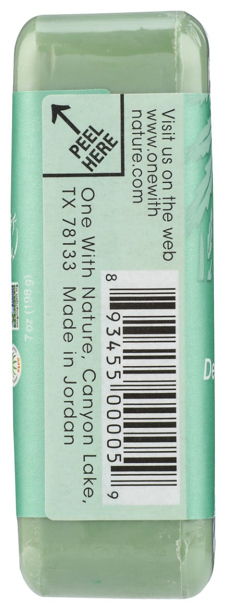 ONE WITH NATURE: Peppermint Soap with Dead Sea Minerals Argan Oil and Shea Butter Essential Oil, 7 oz