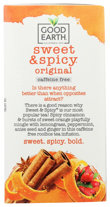 GOOD EARTH: Sweet and Spicy Caffeine Free Tea, 18 bg