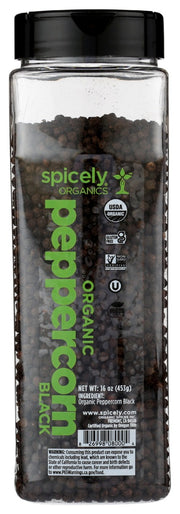 SPICELY ORGANICS: Organic Peppercorn Black, 16 oz