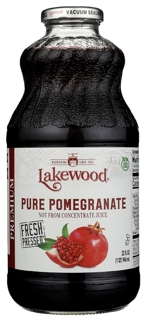 Discover the rich, vibrant essence of Lakewood Premium Pomegranate Juice where each 32-ounce bottle is crafted from the juice of 7-10 pomegranates. Available in both 2-pack and 6-pack options, this juice is not just a beverage; it's an exploration of deep, bold flavors, meticulously designed to bring a splash of nature's intensity to your day.  
