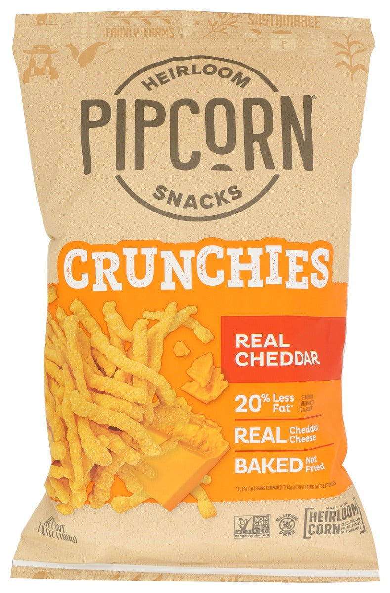 PIPCORN: Cheddar Crunchies, 7 oz