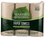 These hard-working paper towels absorb spills quickly, even when wet - and give you one more way to reduce your household's impact on the environment. Unbleached, 100% Recycled, Minimum 80% Post-Consumer Recycled Content; No dyes, inks or fragrances.