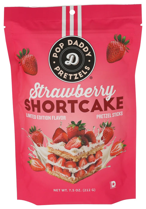 POP DADDY: Strawberry Shortcake Pretzels, 7.5 oz