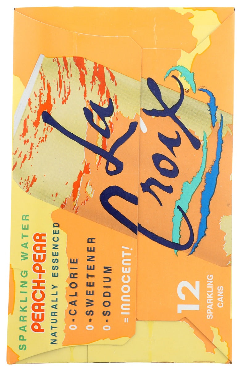 LA CROIX: Peach Pear Sparkling Water 12Pk, 144 fo