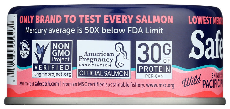 SAFECATCH: Wild Pacific Pink Salmon No Salt Added, 5 oz