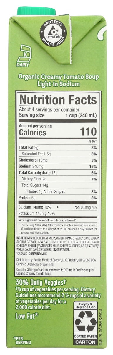 PACIFIC FOODS: Organic Creamy Tomato Soup, 32 oz