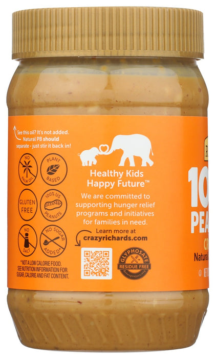 CRAZY RICHARD: Crunchy Peanut Butter, 16 oz