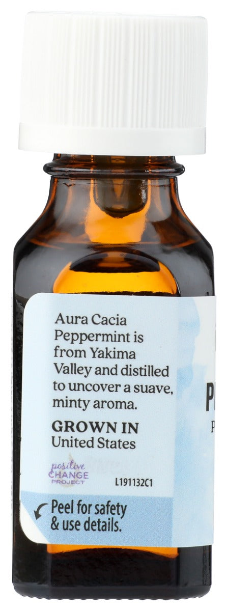 AURA CACIA: Peppermint Essential Oil, 0.5 oz