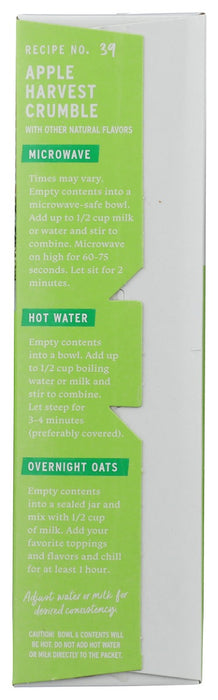 PURELY ELIZABETH: Apple Harvest Crumble Instant Oatmeal, 8.3 oz