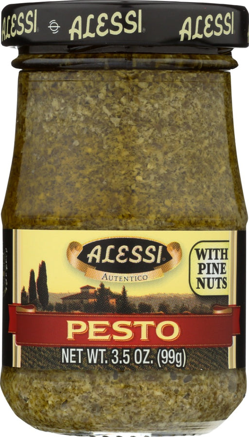 Our authentic Alessi Pesto is made using an old family recipe and only the finest ingredients. Most competitive brands replace extra virgin olive oil and pine nuts with less expensive oils and nuts dramatically changing the flavor. But Alessi Pesto is authentically Italian. Enjoy Alessi Pesto over pasta (spaghetti, linguine or gnocchi), or as a spread on focaccia or in dips.