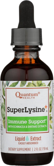 The SuperLysine+® Liquid Extract contains a formula that shares many ingredients with our Super Lysine+® Tablets, but with the addition of Shiitake Mushroom extract. This liquid lysine supplement is ideal for those who prefer not to take lysine tablets or pills, or for anyone who wants to benefit from the power of shiitake mushroom extract. The unique ingredients in our SuperLysine+ liquid lysine extract are combined in strategic doses to create the ideal formula.