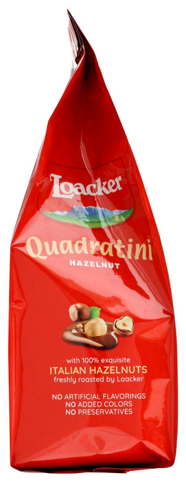 LOACKER: Quadratini Hazelnut Wafers, 8.82 oz