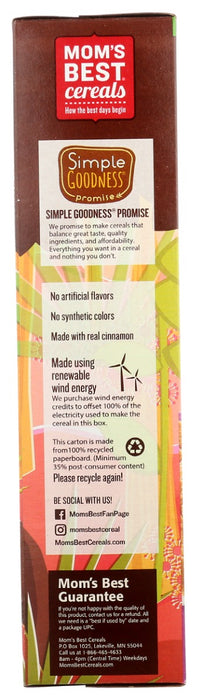 MOMS BEST: Toasted Cinnamon Squares Cereal, 17.5 oz