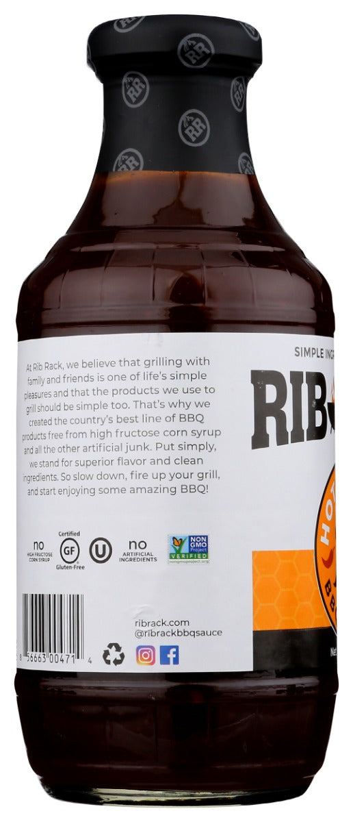 RIB RACK: Hot Honey BBQ Sauce, 19 oz