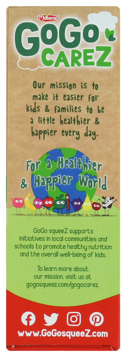 GOGO SQUEEZ: Fruit Blend Snack Organic Apple Strawberry 4Pk, 12.8 oz