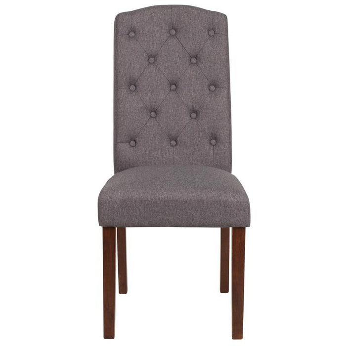 Grove Park Gray Fabric Tufted Parsons Chair