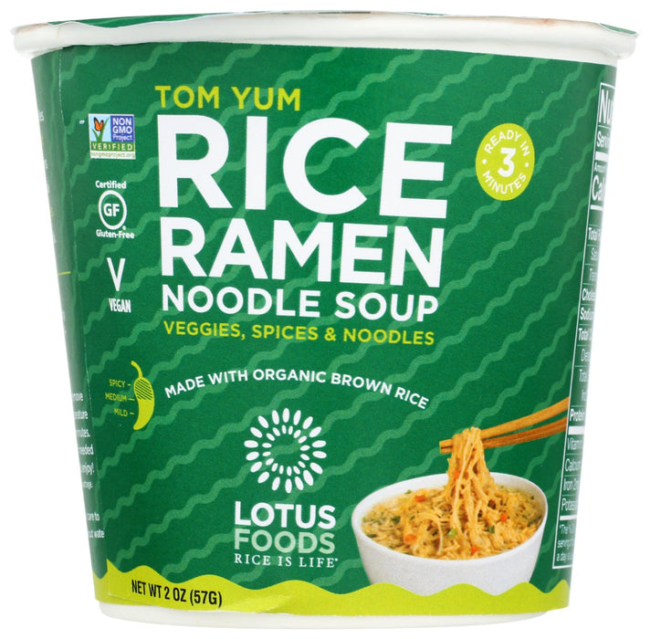 LOTUS FOODS: Tom Yum Rice Ramen Noodle Soup, 2 oz